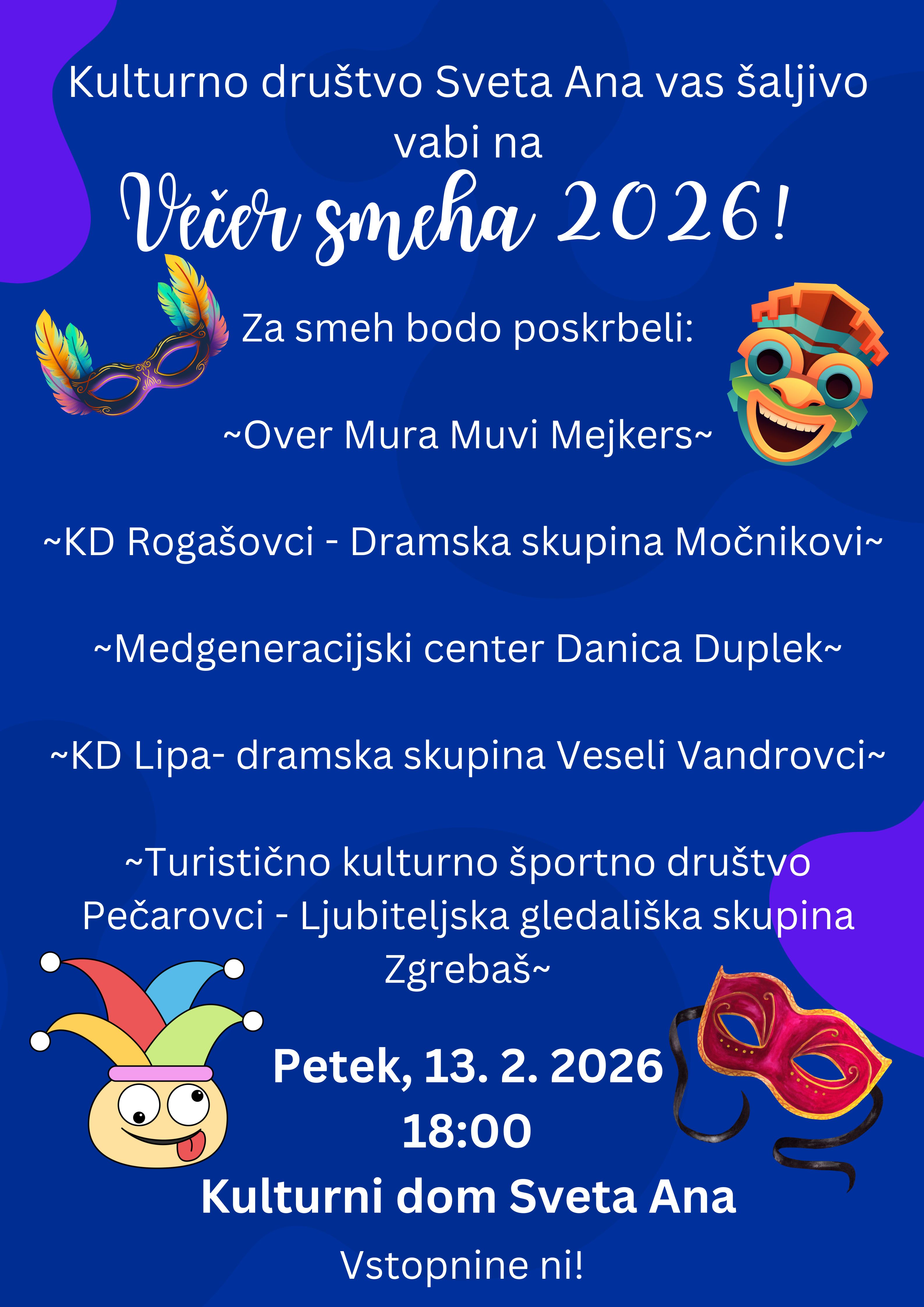PLAKAT VEČER SMEHA