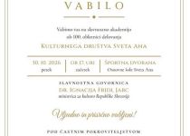 Vabljeni - slavnostna akademija ob 100. letnici delovanja Kulturnega društva Sveta Ana