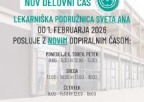 Nov delovni čas Lekrne Sveta Ana